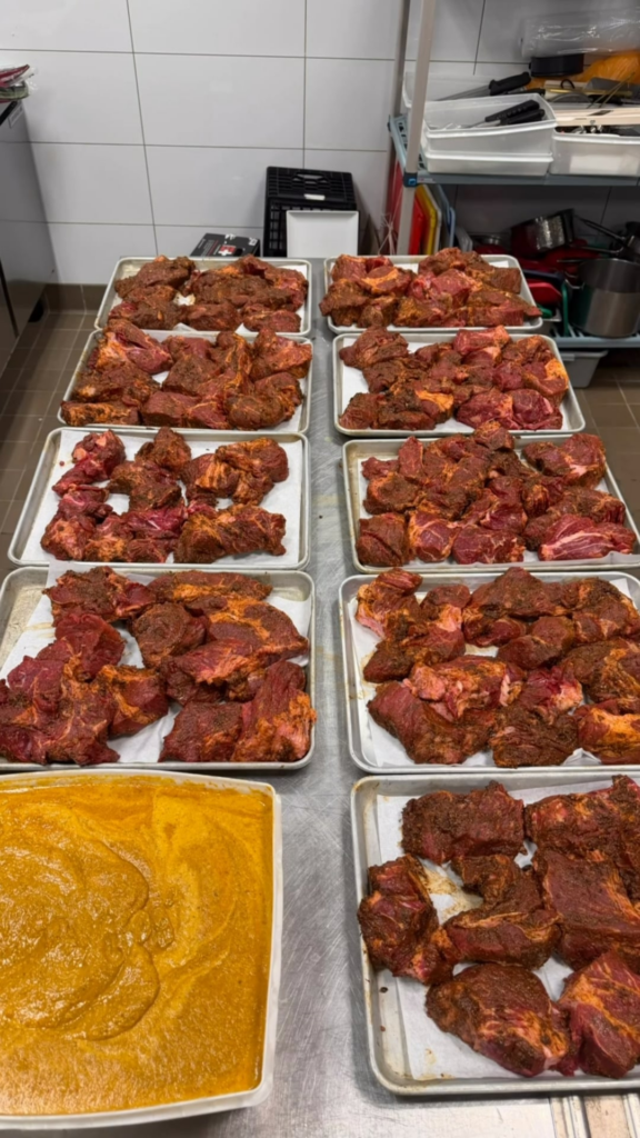 Slow cooked chuck roast barbacoa style.