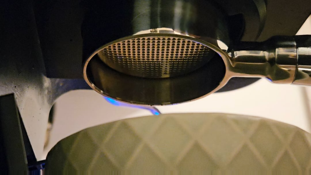 My first drinkable shot as a total newbie on my $55 Aldi Espresso Machine.