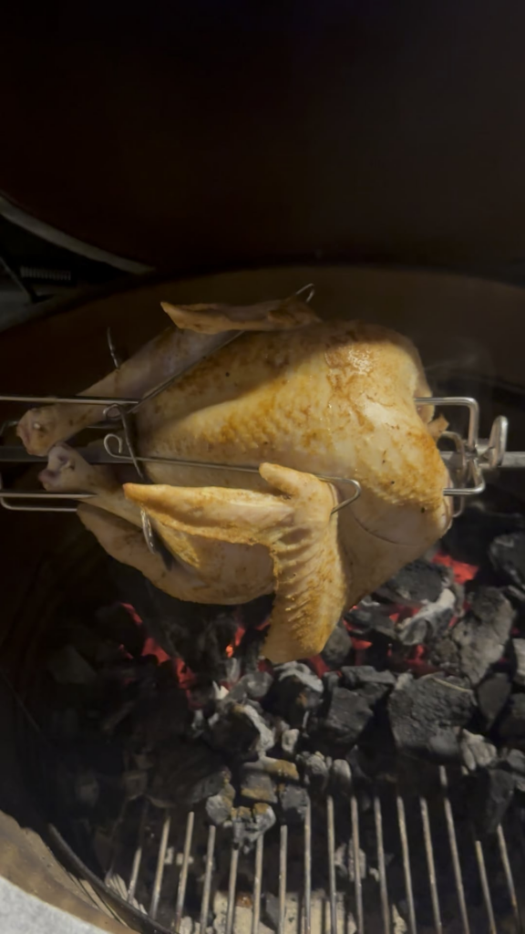 Dry run on the rotisserie before the big day