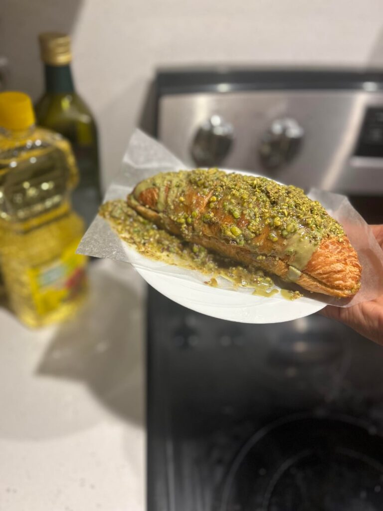 I was successfully influenced 😭. How many calories in this Dubai croissant?