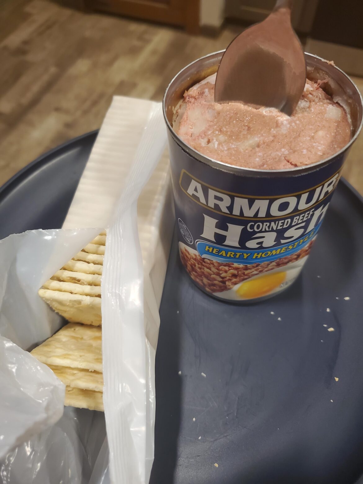 Uncooked Hash and Saltine Crackers at 2AM