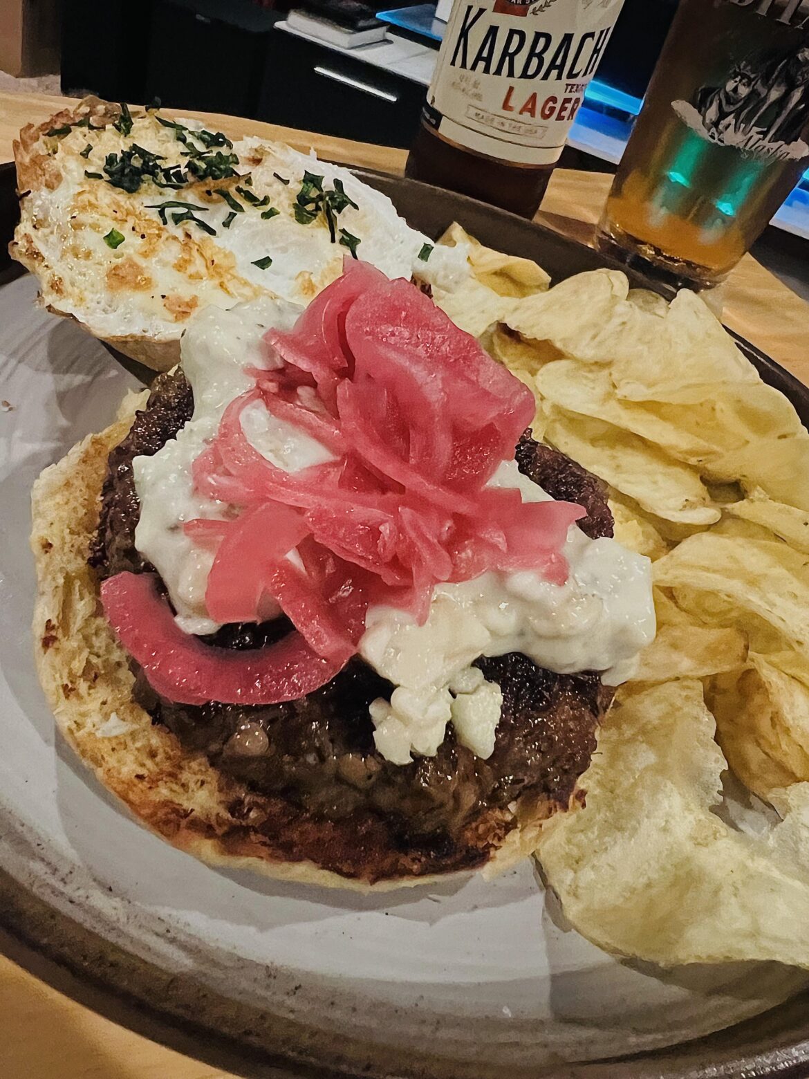 Black and Blue Burger & Egg