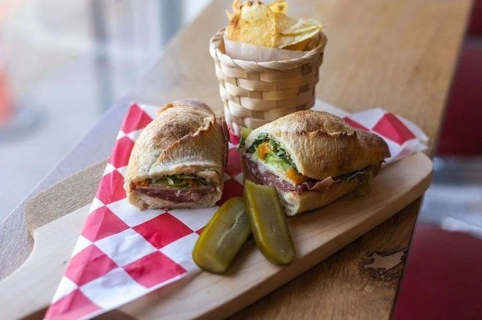 One of the baguette sandwiches at Bonjour Sandwich Shop in the Marda Loop neighbourhood. Brent Calver/Postmedia