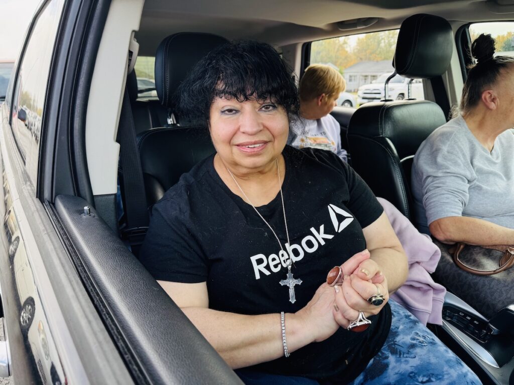 group of people in car