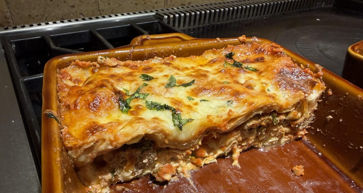 Lasagna in honor of my first grandbaby (arriving Tuesday).