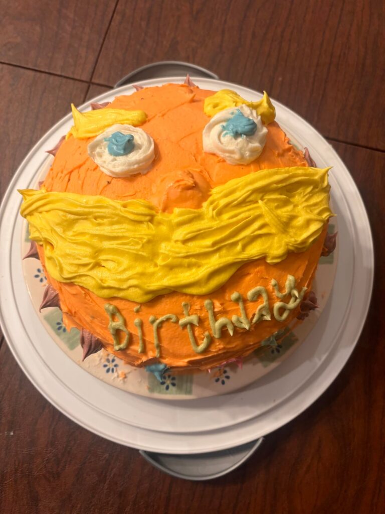 My brother just made me this cake , I think it’s cool.