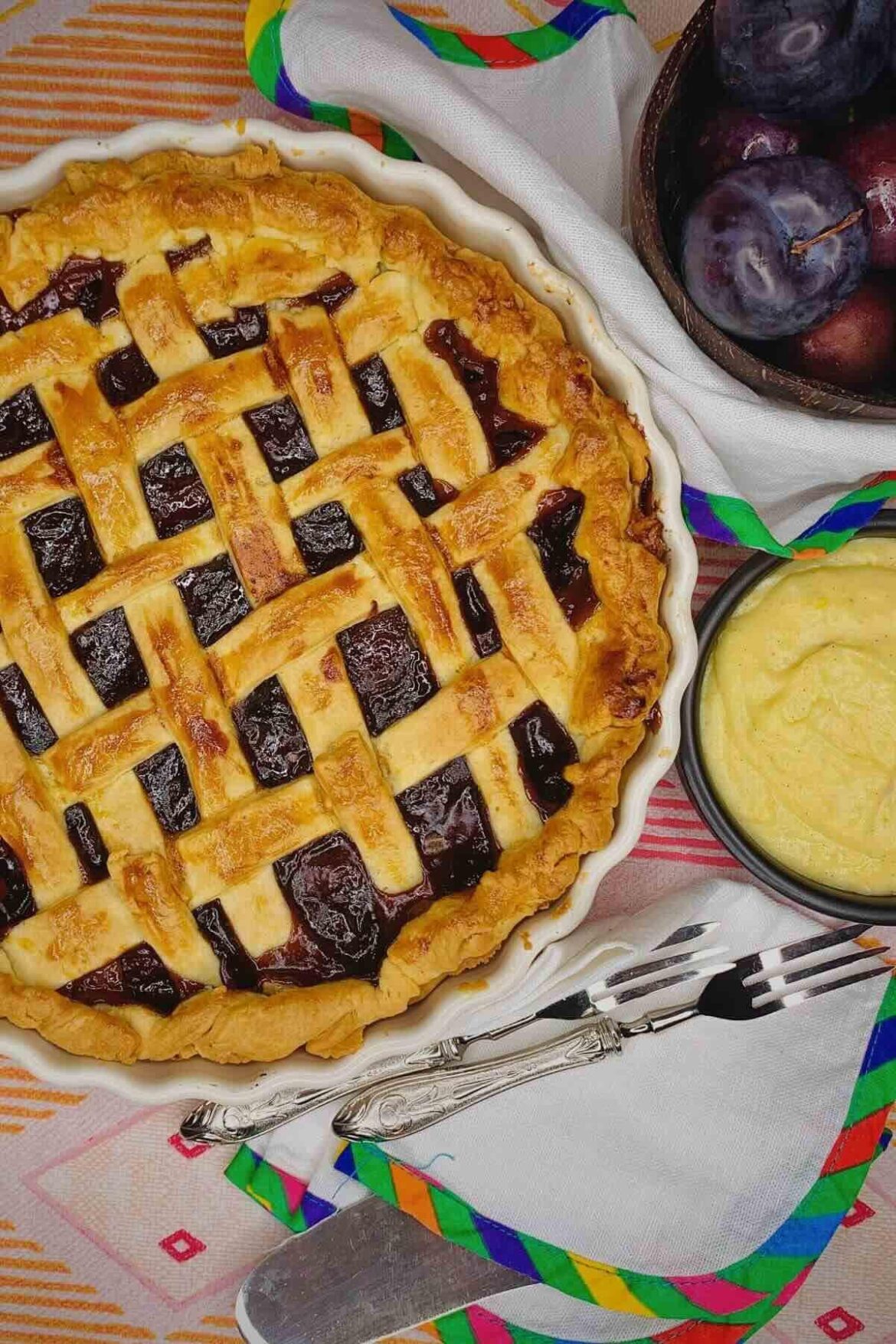 Easy Plum Custard Tart Recipe