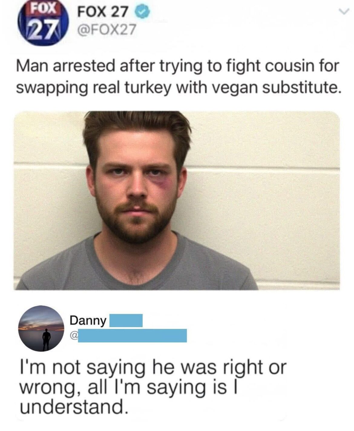 I think we all would fight him.