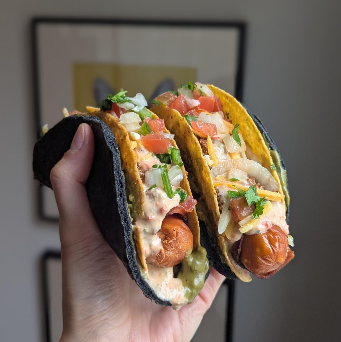 Taco Bell inspired + Halloween themed “Glizzombie” Gordita Crunch.