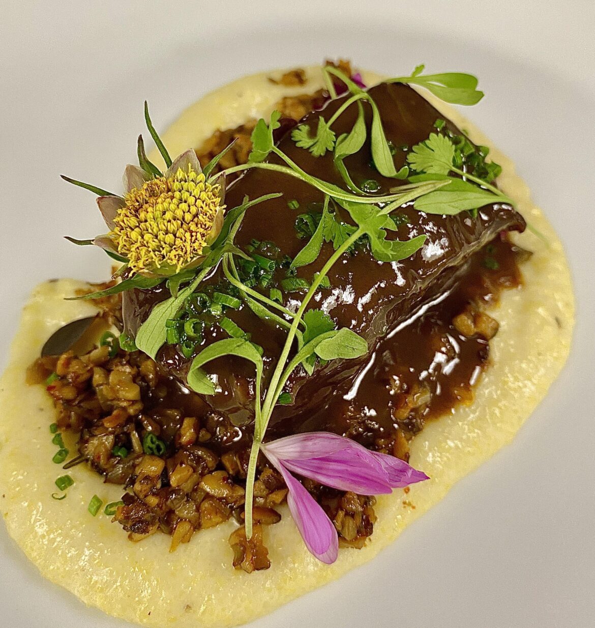 Red wine braised short ribb