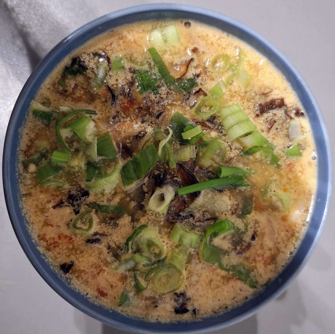Creamy mushroom noodle soup