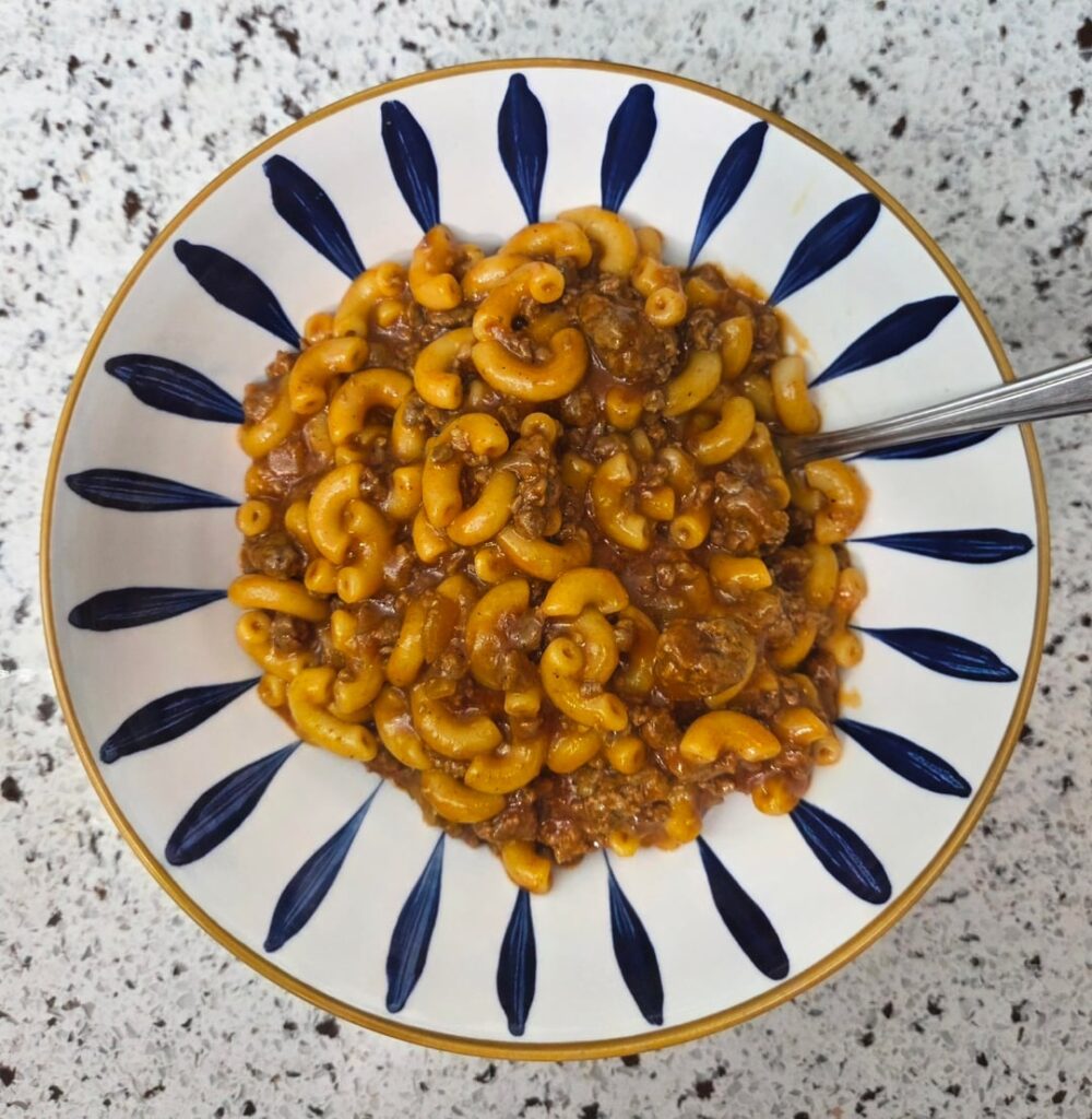 Mid week comfort food. Homemade beefaroni