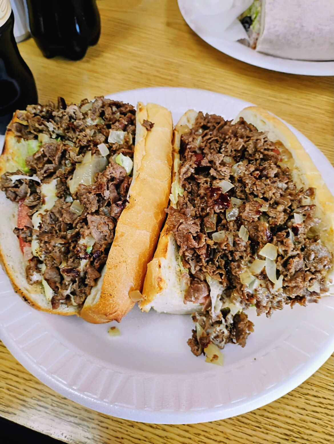 Some cheesesteak hoagie action.