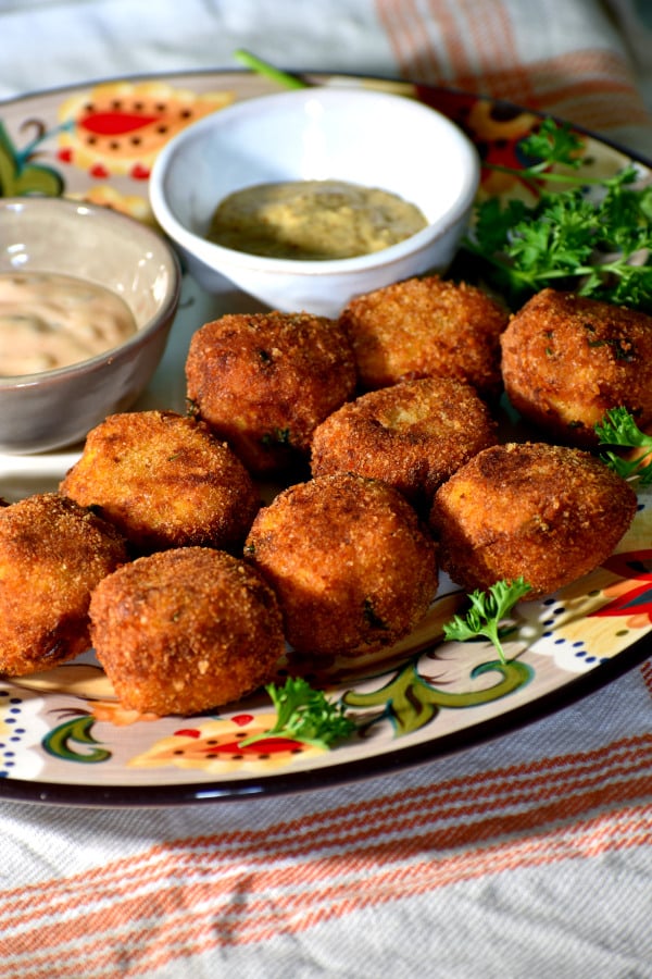platter of sauerkraut balls