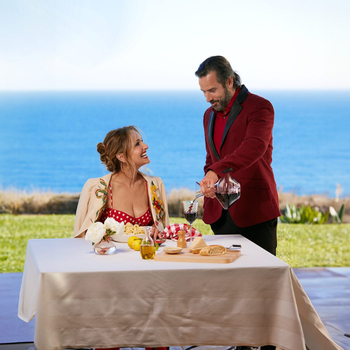 Los Angeles magazine Publisher and President Christopher Gialanella plays host to Giada De Laurentiis at mar’sel restaurant at the Terranea Resort
