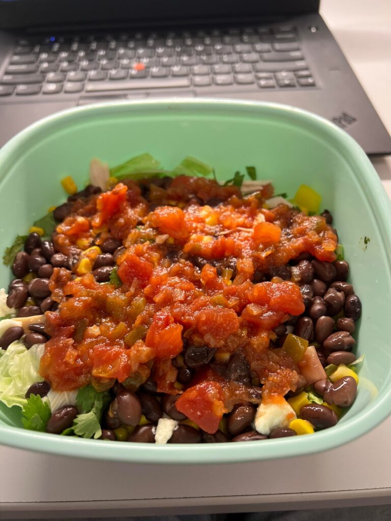 Good old Chicken Taco Bowl (309 cals, 24.9g protein)