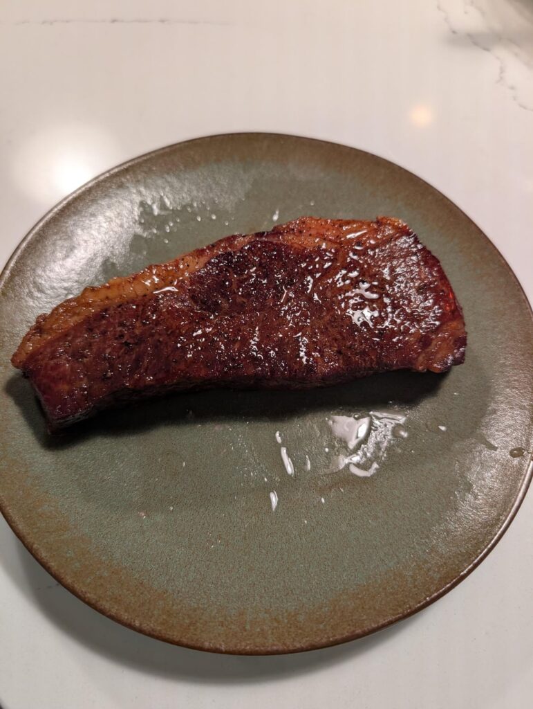 Steak experiment: deep frying