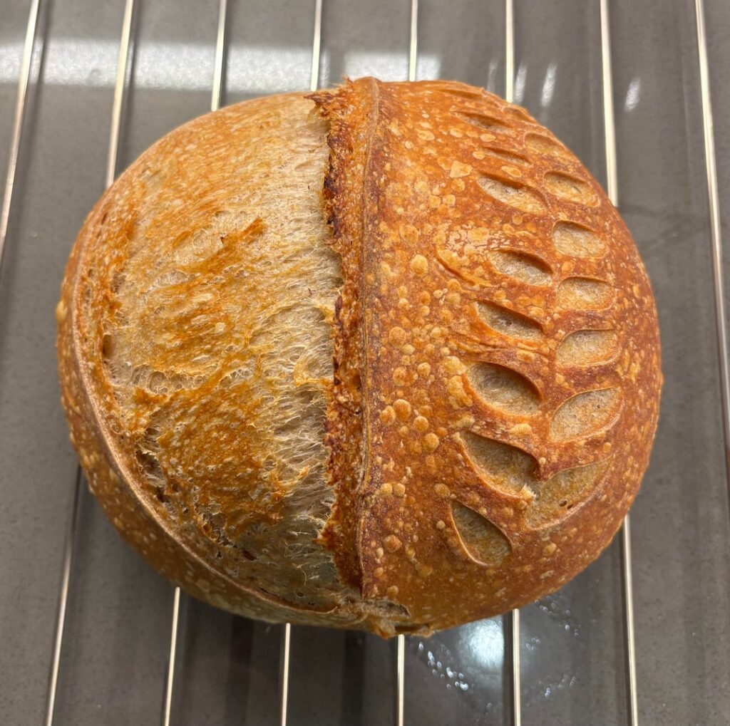 First (successful) loaf of sourdough! First (successful) loaf of sourdough!