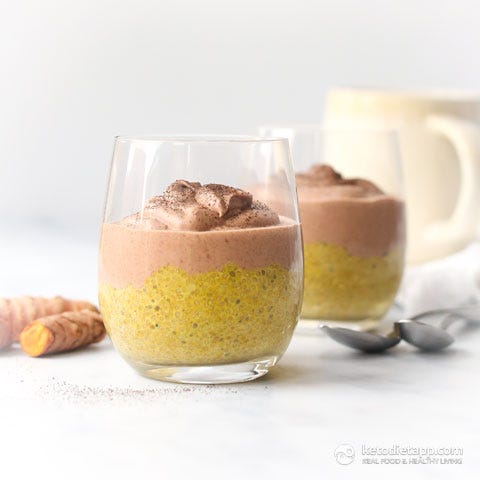 chocolate golden milk breakfast jars