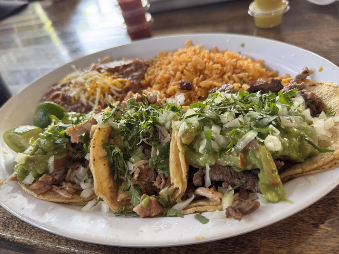 Carnitas and carne asada from Los Reyes in San Diego