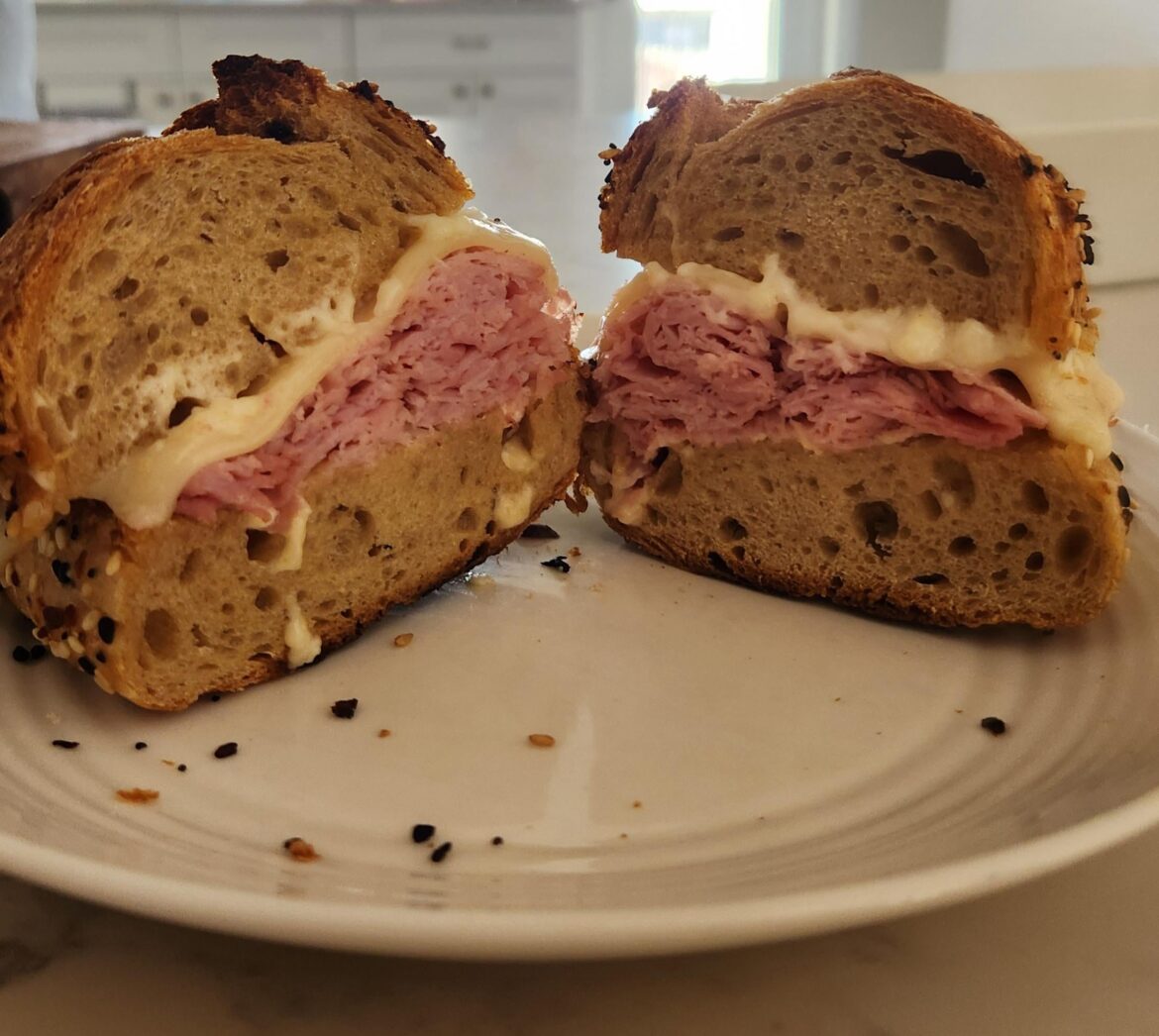 My wife used one of my mini sourdough loaves for her lunch today