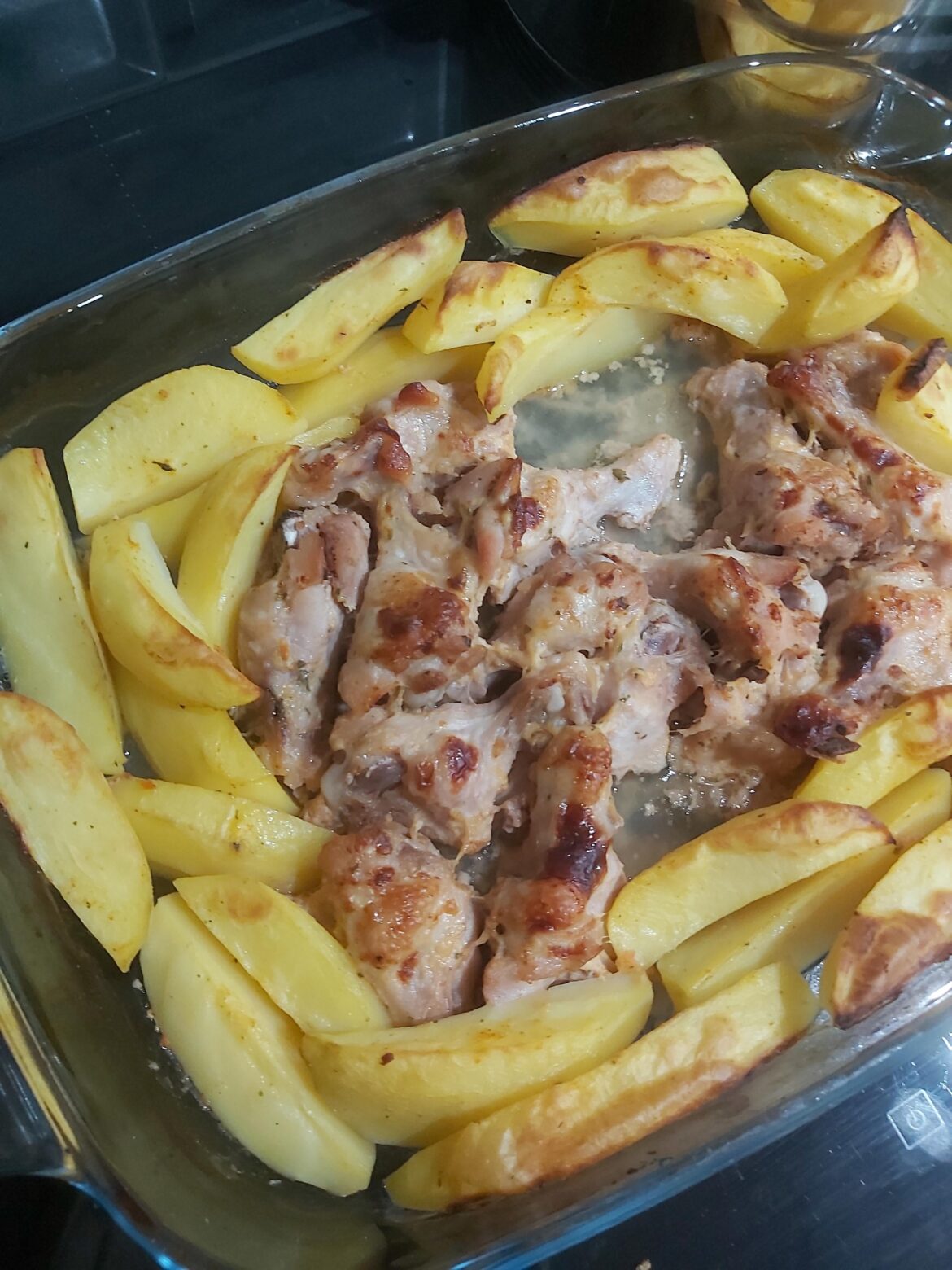 Potatoes and chicken