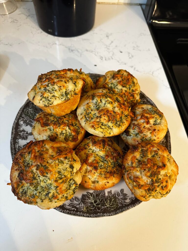 Rosemary Garlic Olive Oil Focaccia Muffins