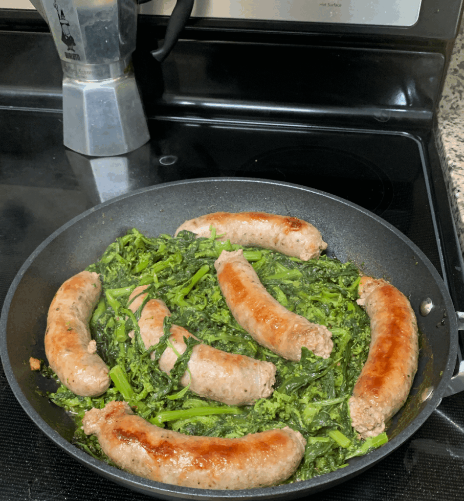Sausage and broccoli rabe 😃
