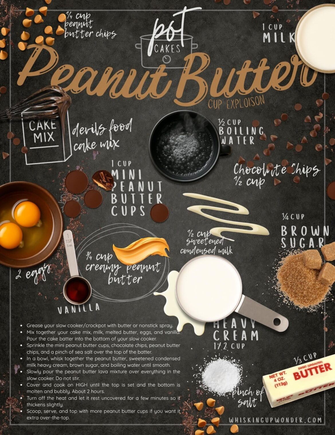 Peanut Butter Cup Explosion Crockpot Lava Cake Peanut Butter Cup Explosion Crockpot Lava Cake