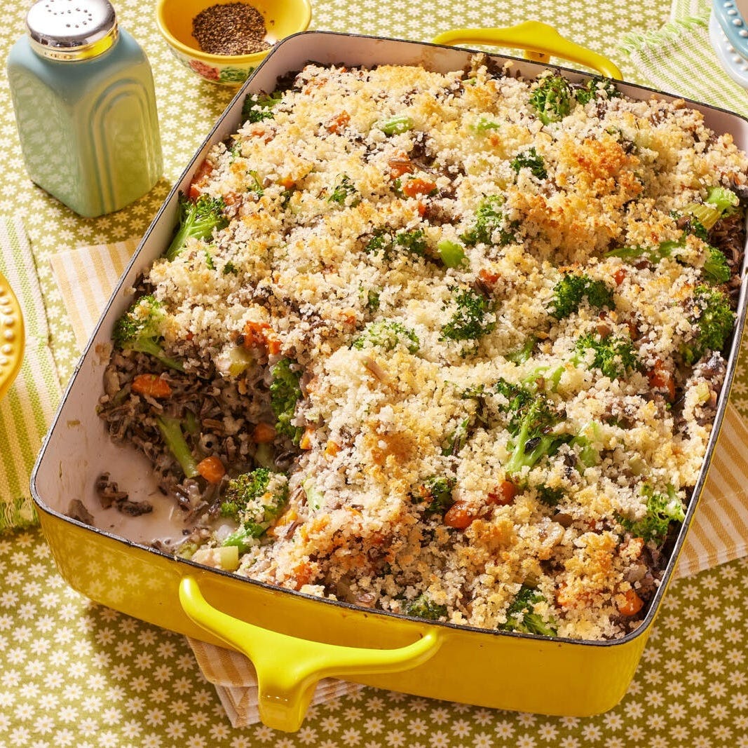 high protein thanksgiving recipes broccoli wild rice casserole
