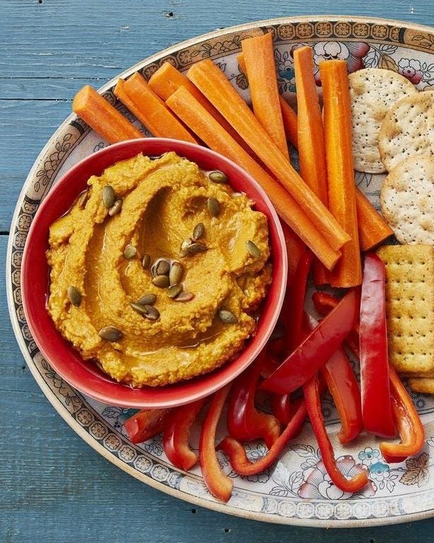 high protein thanksgiving recipes pumpkin hummus