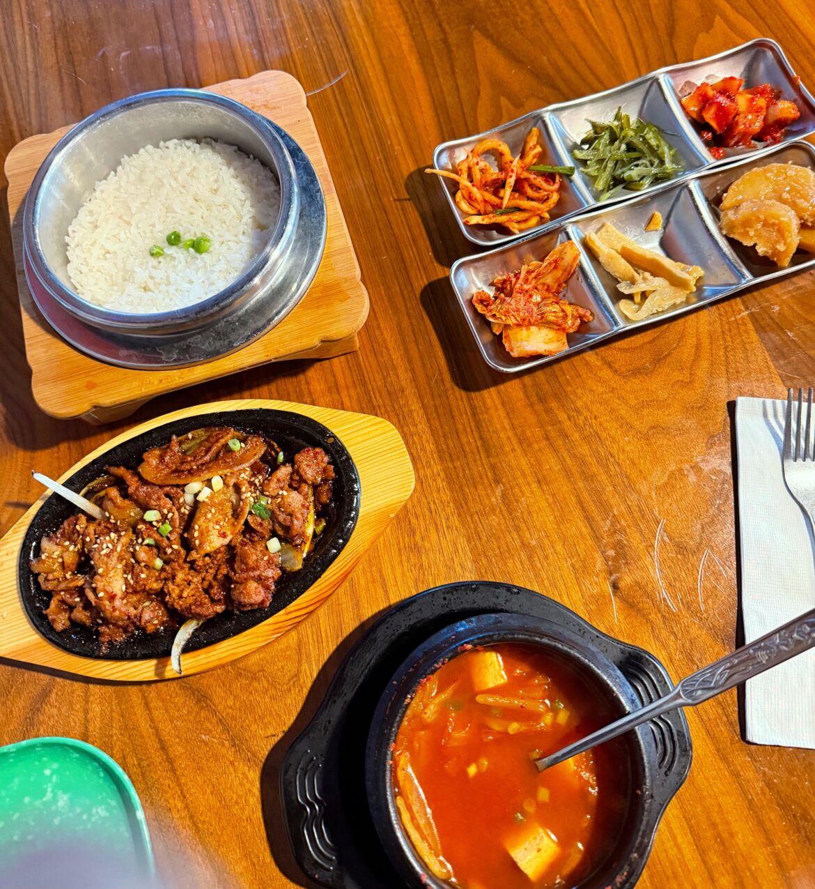 Pork Bulgogi and Kimchi Jjigae with sides 😋😋