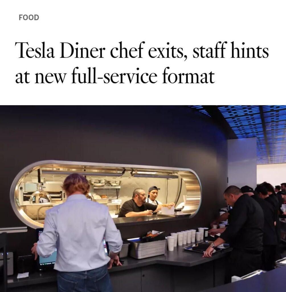 Eric Greenspan leaves tesla diner