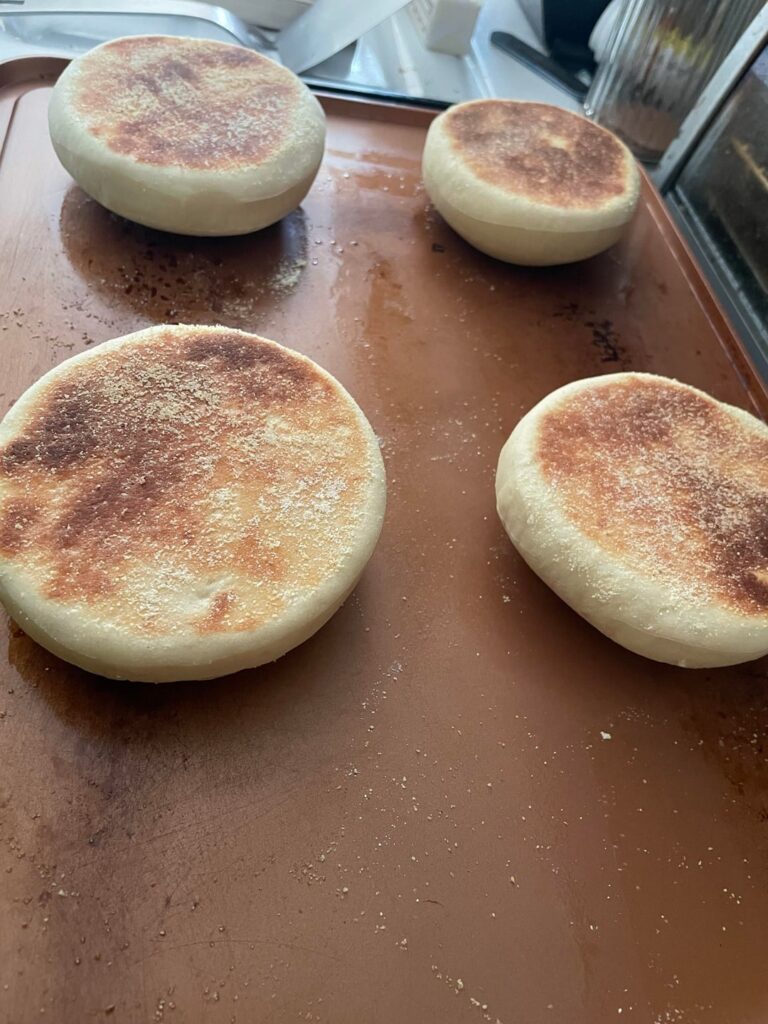 I made English muffins