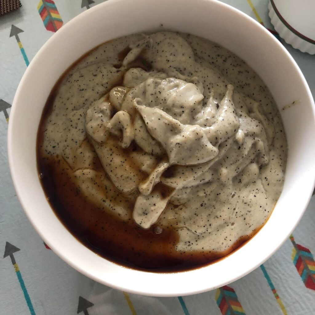 Created/improved another new slop today. It’s oats, salt, corn, seaweed, MSG, soy sauce, chia seeds. A little bit too thick and could have even more soy sauce. Overall tastes edible/ok