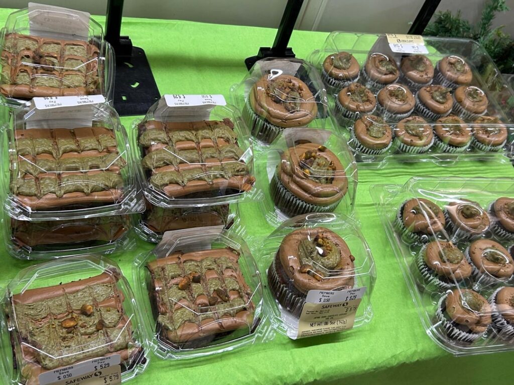 Dubai chocolate "inspired" desserts at Safeway