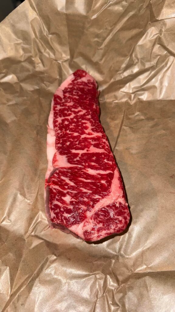 Prime NY Strip I got from Whole Foods last night