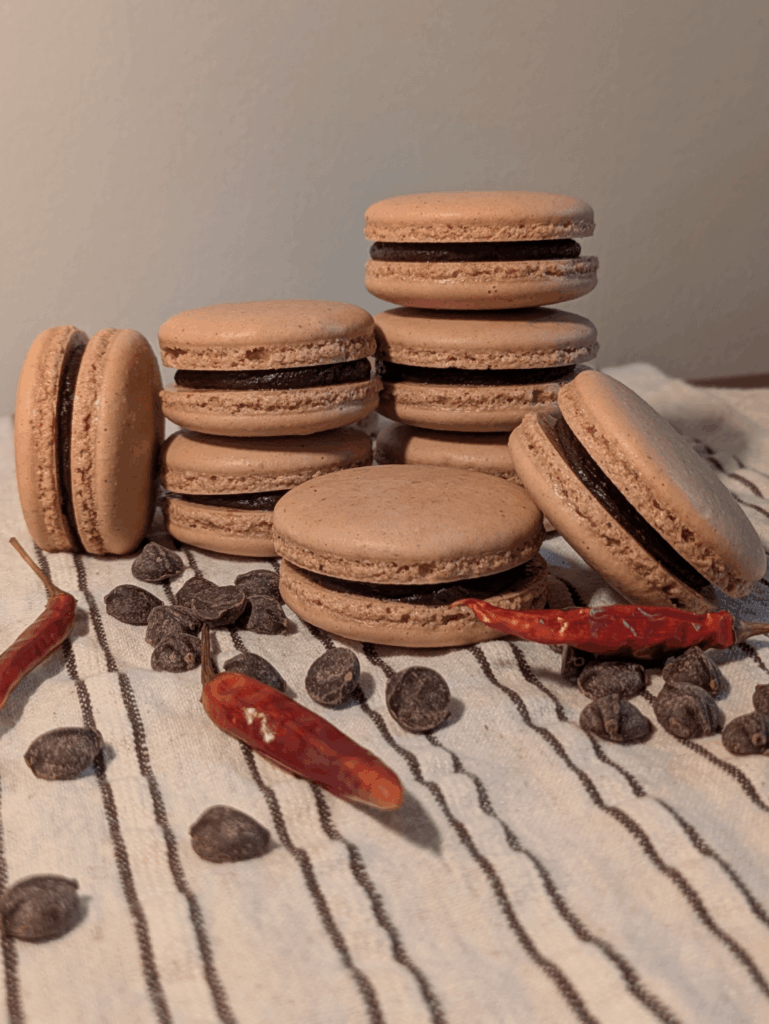Mexican hot chocolate macarons