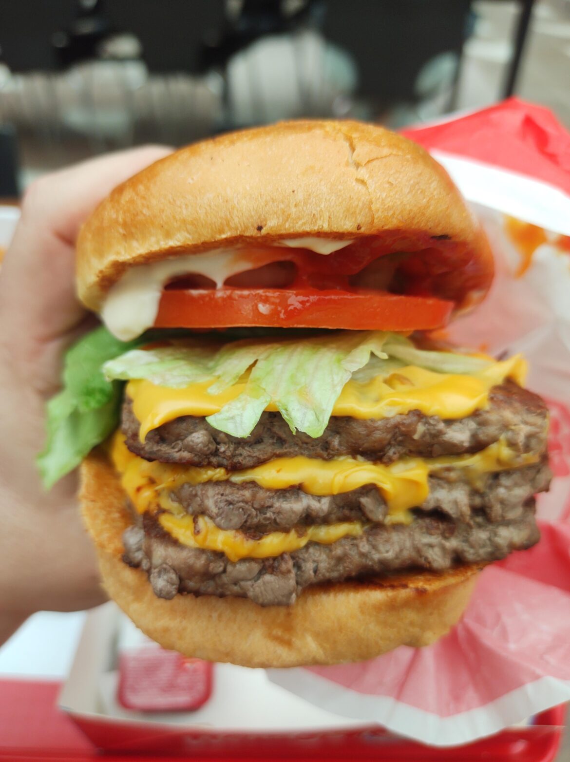 Triple Meat 🍔 at the Chopping Mall