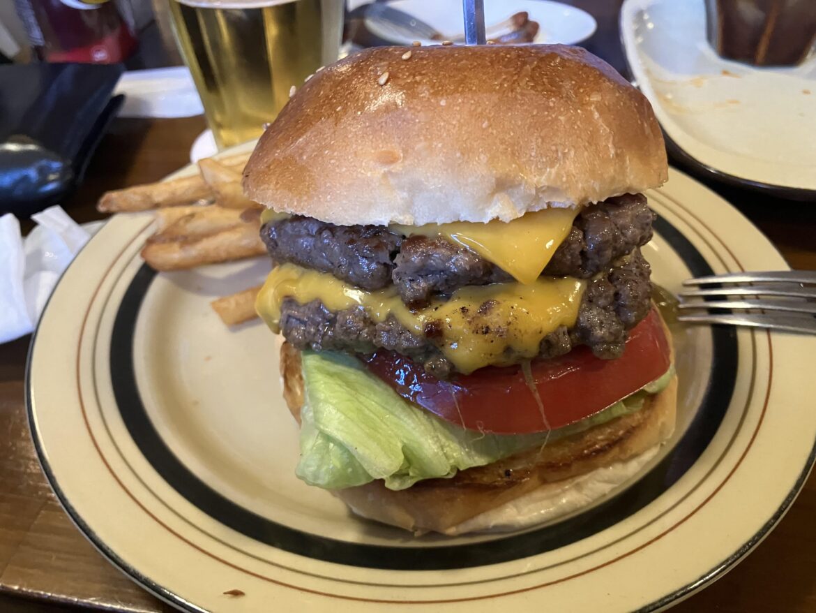Double Cheese Burger at Bossa Burger in Tokyo