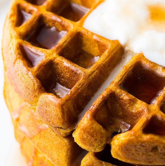 vegan pumpkin waffles