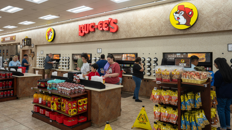 Customers shop for convenience goods at Buc-ee's