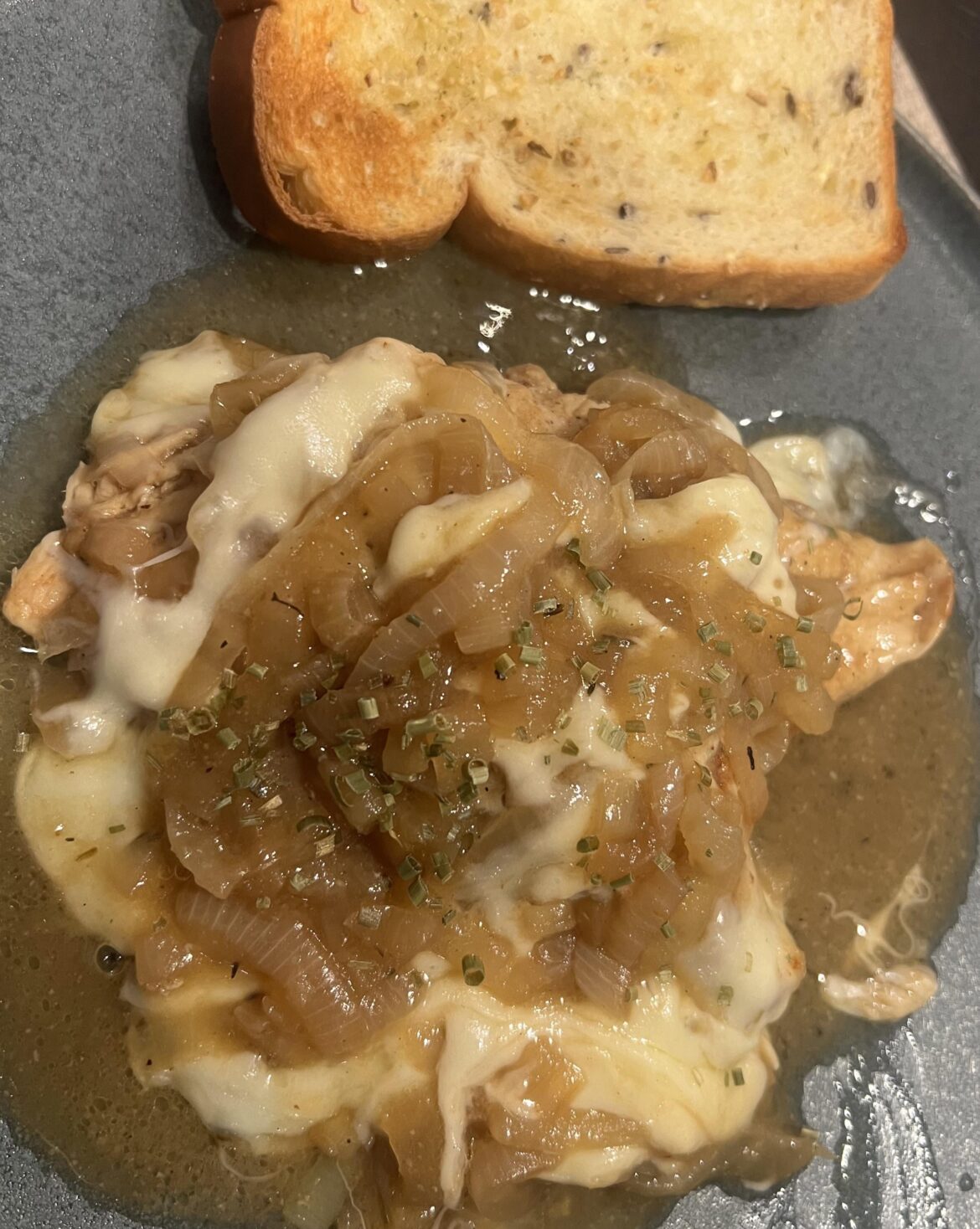 I made French onion chicken…