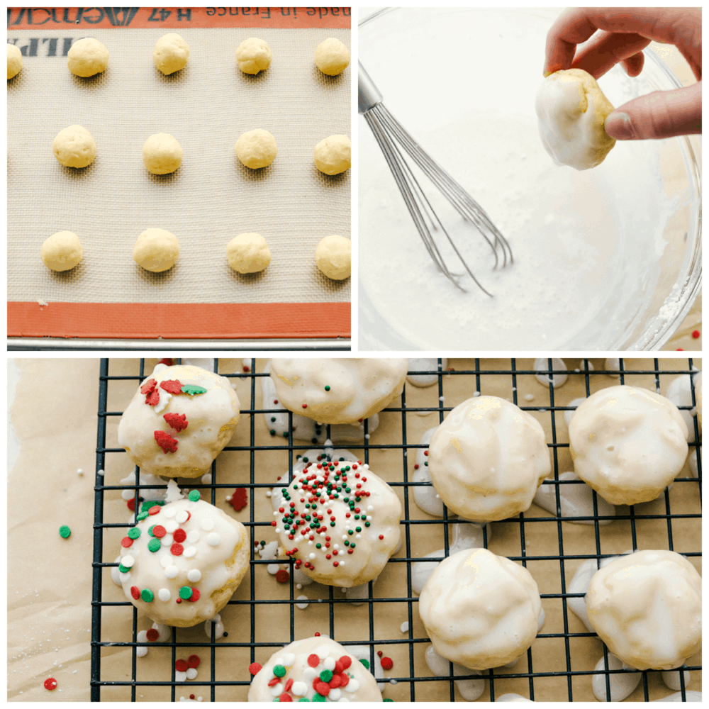 Italian Christmas Cookies are soft, buttery, fluffy and melt in your mouth delicious. Flavored with a hint of vanilla and a sweet glaze, these tasty treats are a perfect holiday treat. Take them to your next cookie exchange, party or just for fun occasion! Cooking and decorating Italian Christmas Cookies
