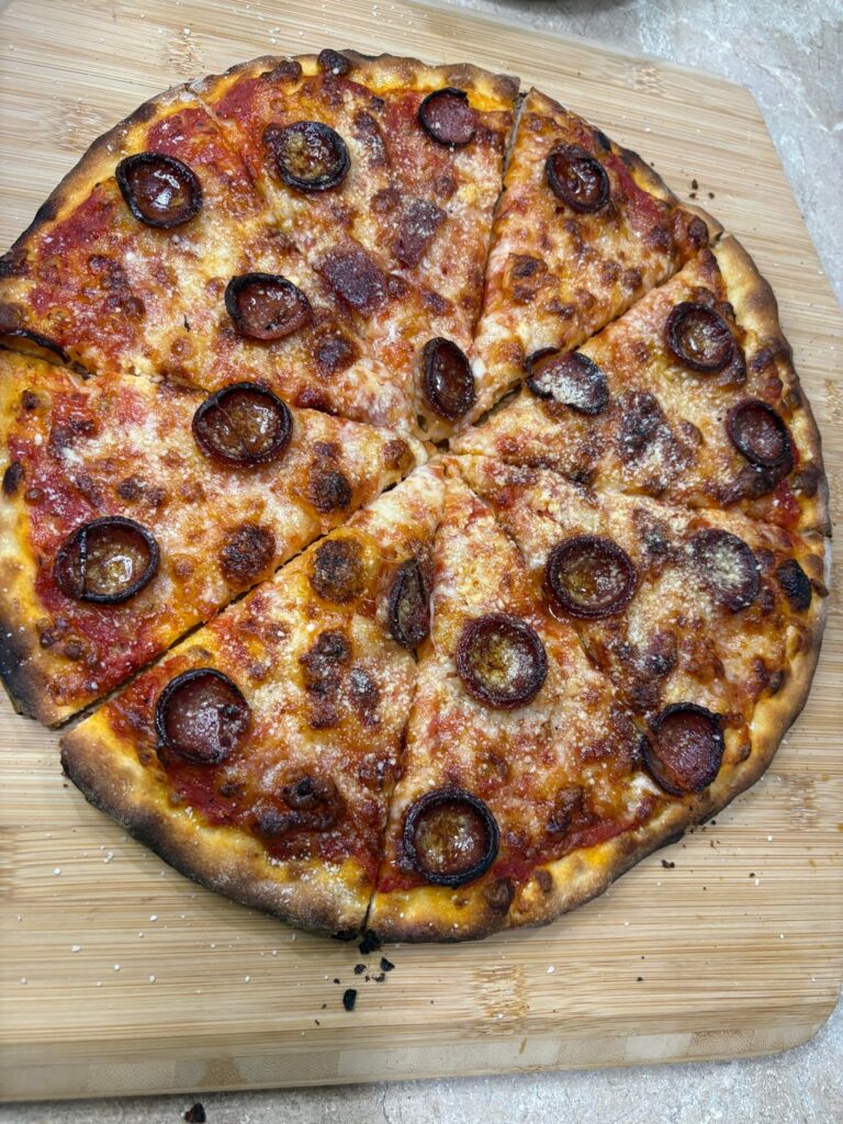 First day of making pizza everyday in my home oven. Not bad I think 🤷🏽‍♂️