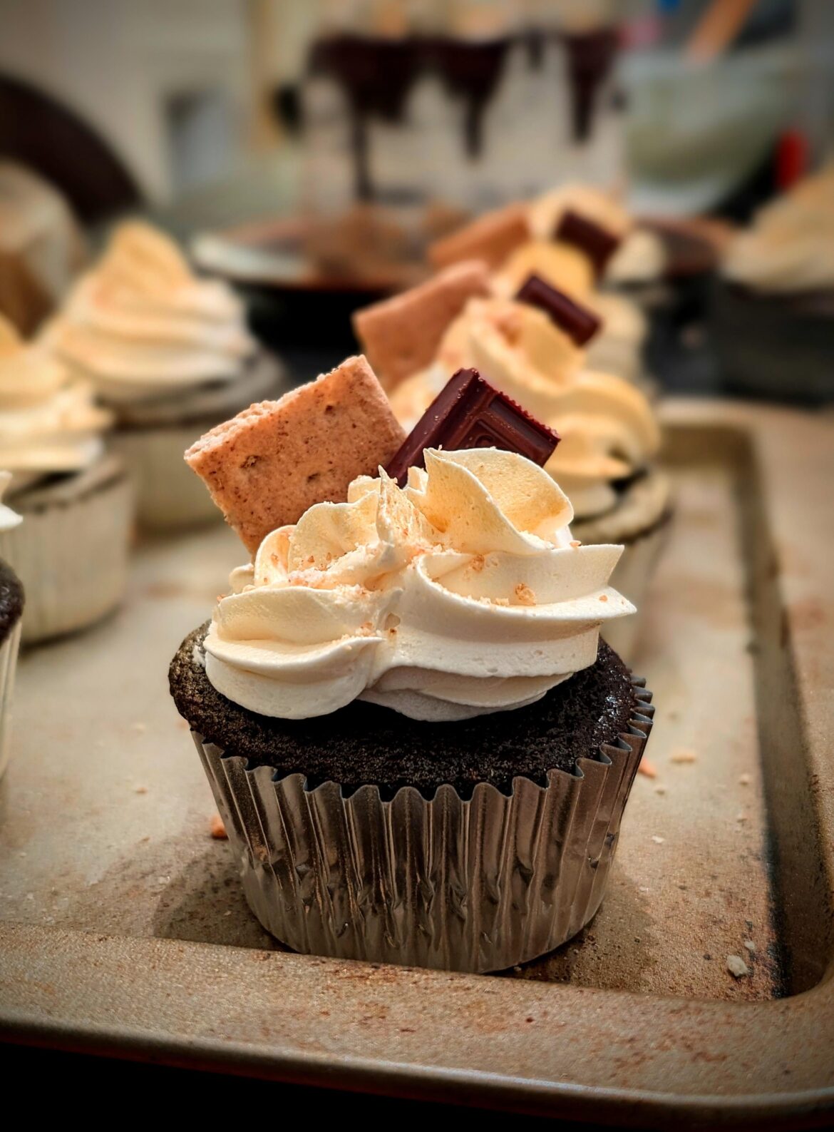 My wife made these S'mores Cupcakes from scratch.