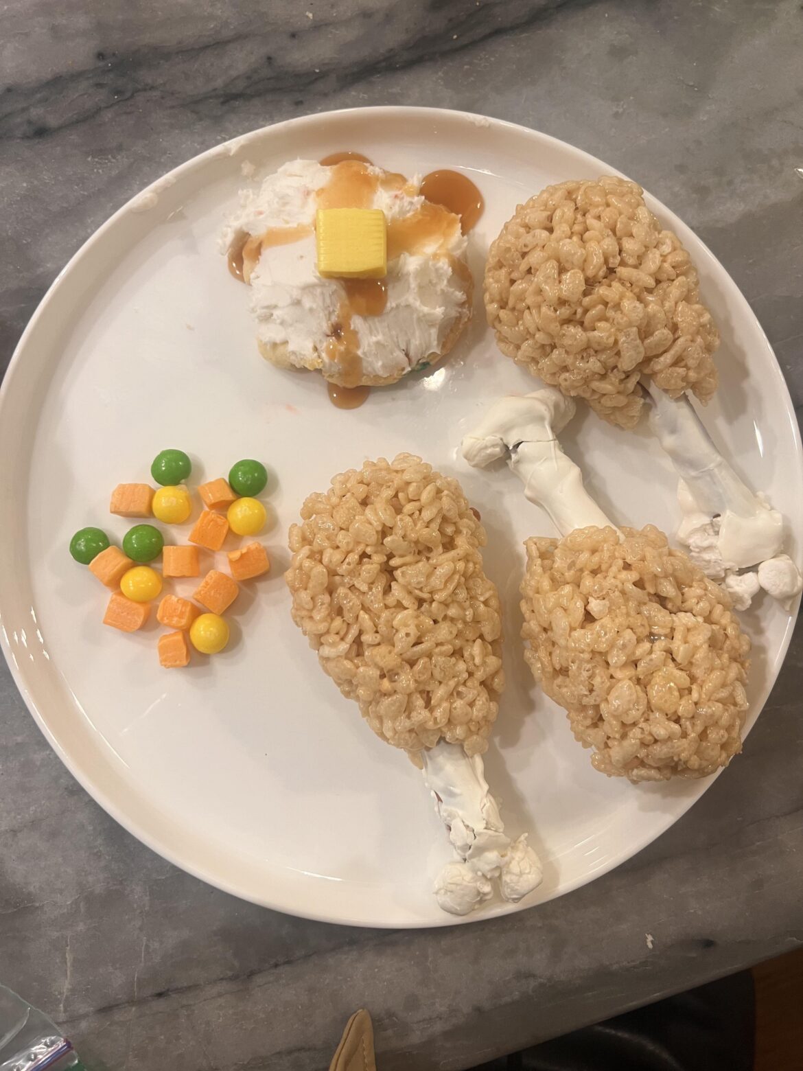 Turkey leg rice krispies