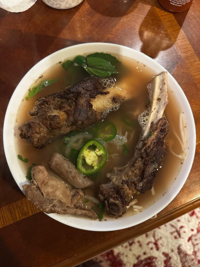 Takeout beef rib pho from Pho Nam Lua