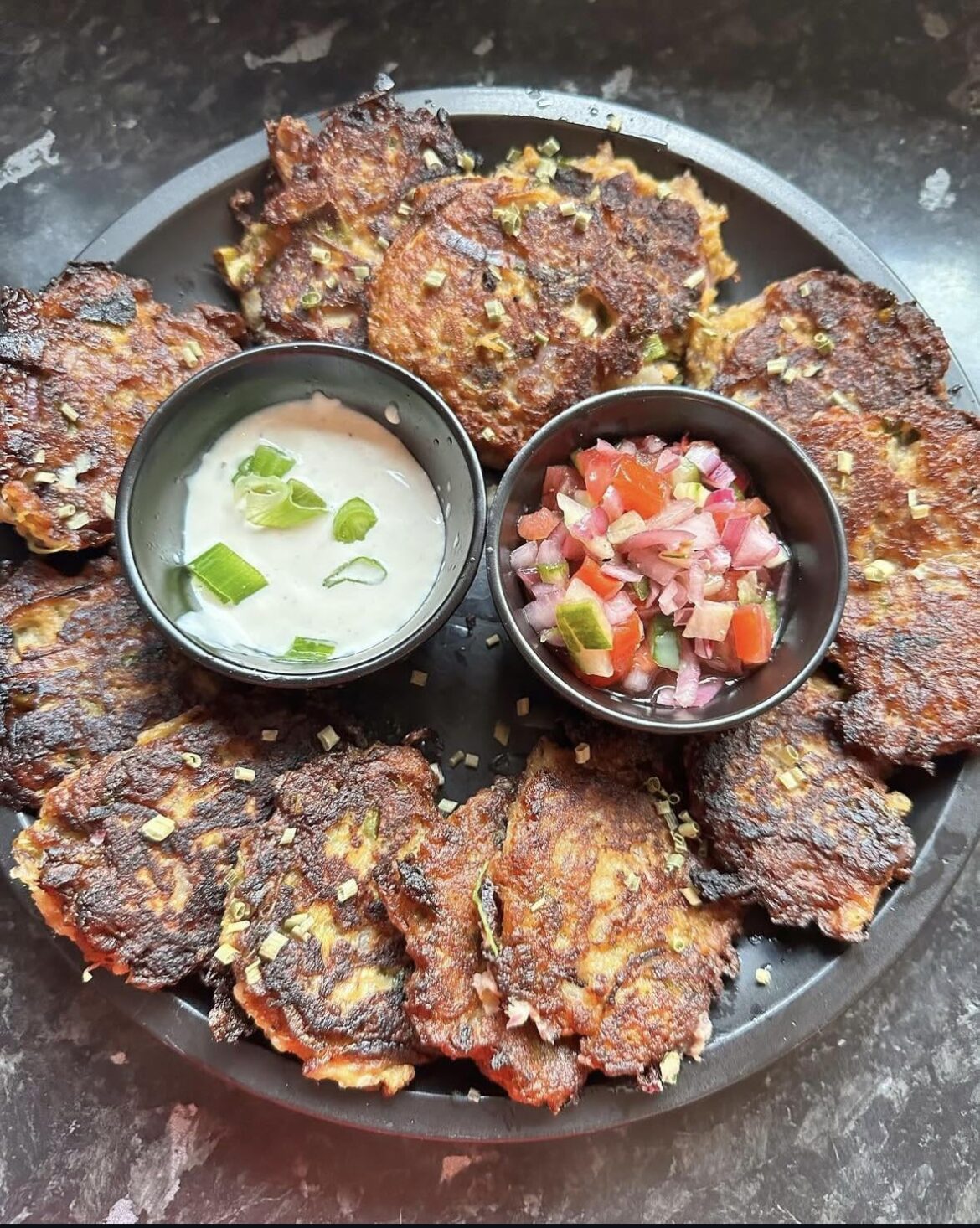 Onion fritters Onion fritters