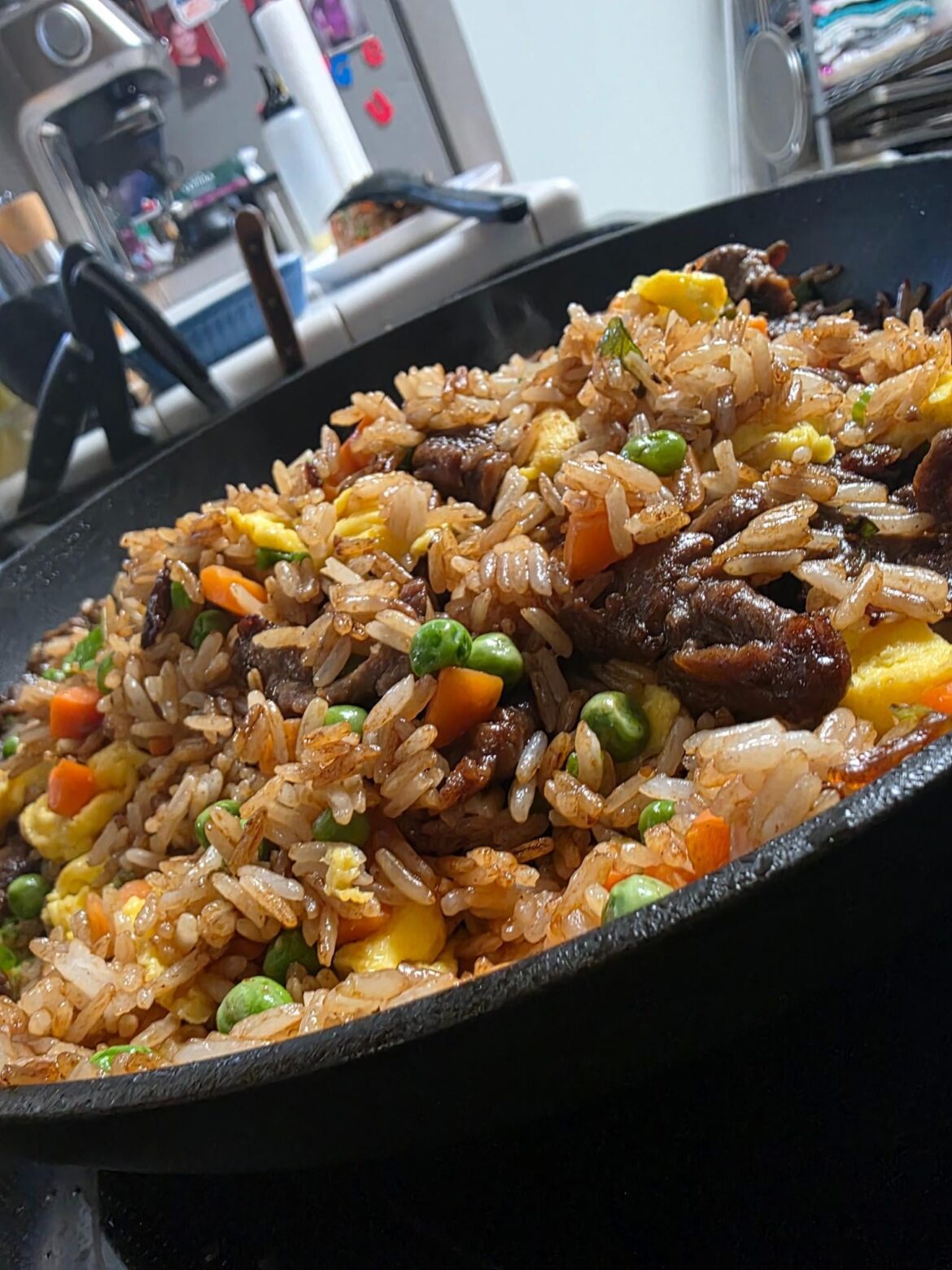 [homemade] Beef fried rice